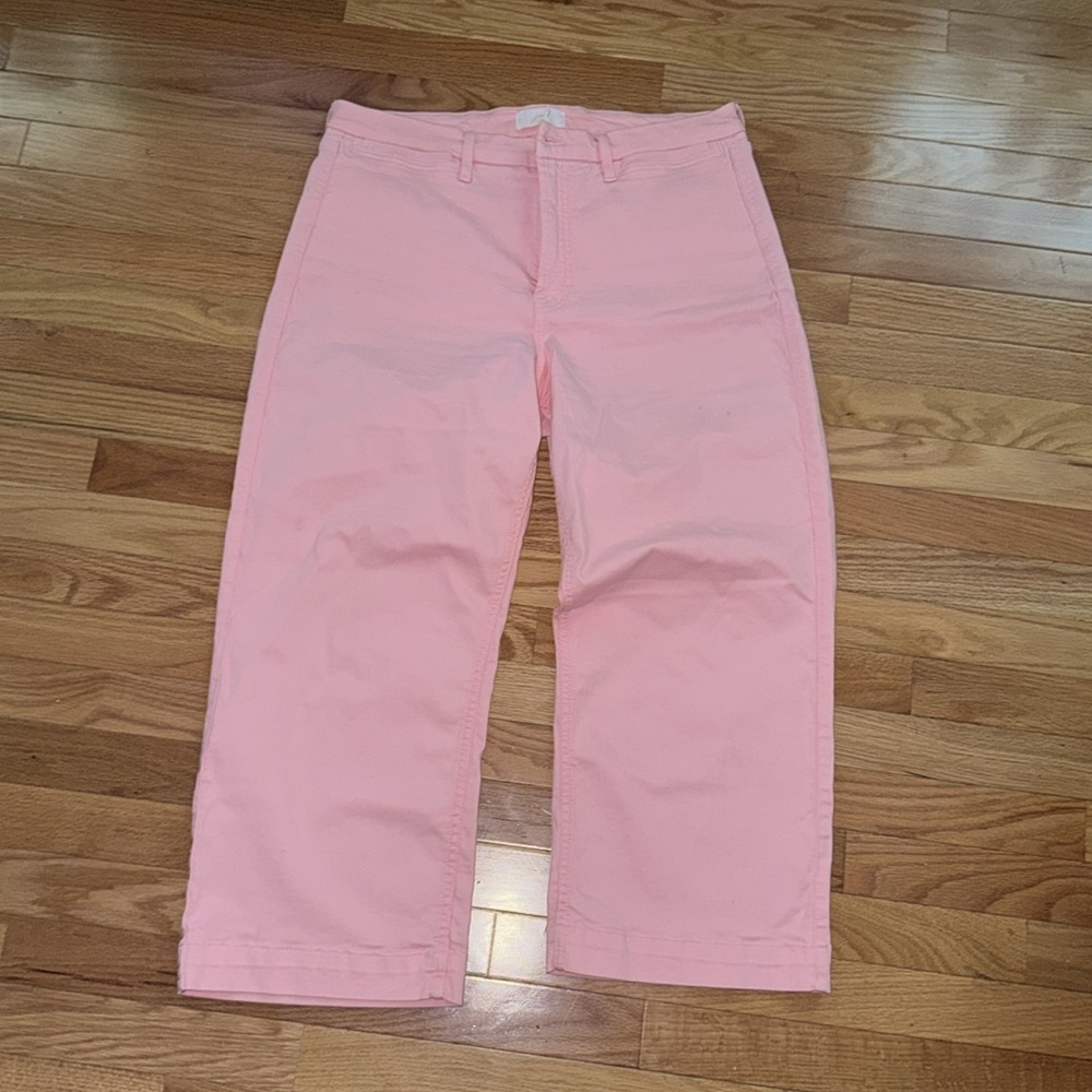 Jen7 7 4 All Mankind Pink Wide Leg Crop Pant Jeans - Picture 8 of 11